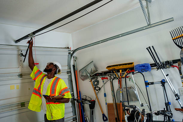 Professional Garage Door Roller Replacement technician working in Footville, WI